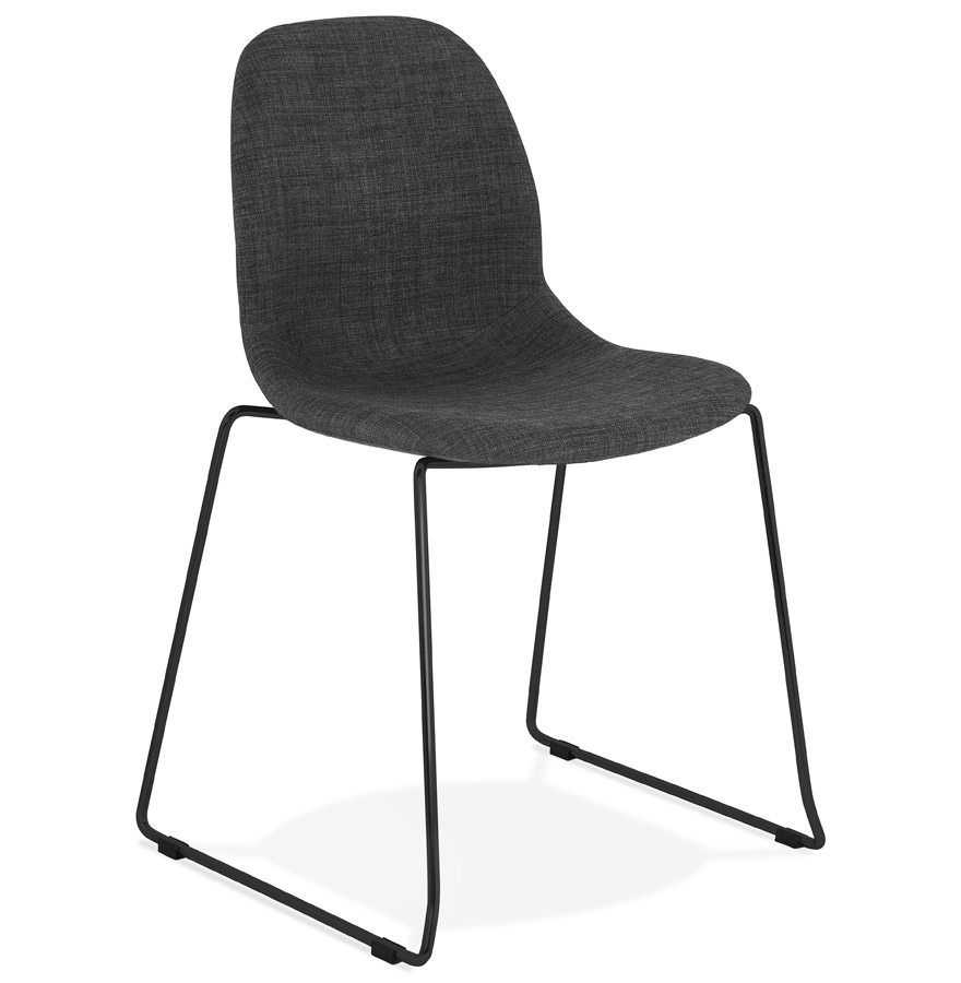Alterego Chair DISTRICT Frame Kolor Czarny Siedzisko Ciemny Szary