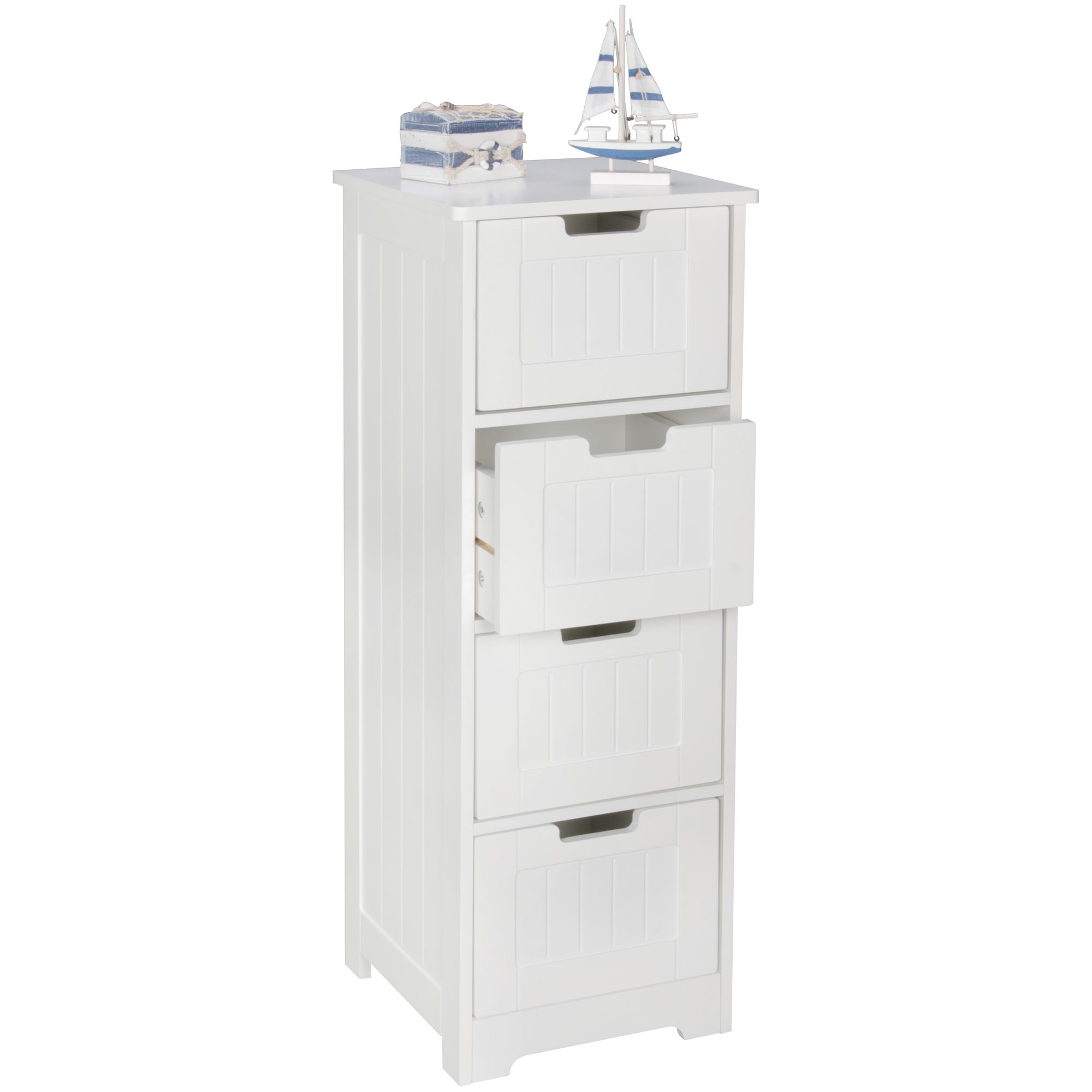 Szafka łazienkowa luis w stylu wiejskim mdf 30 x 83 x 30 cm biały
