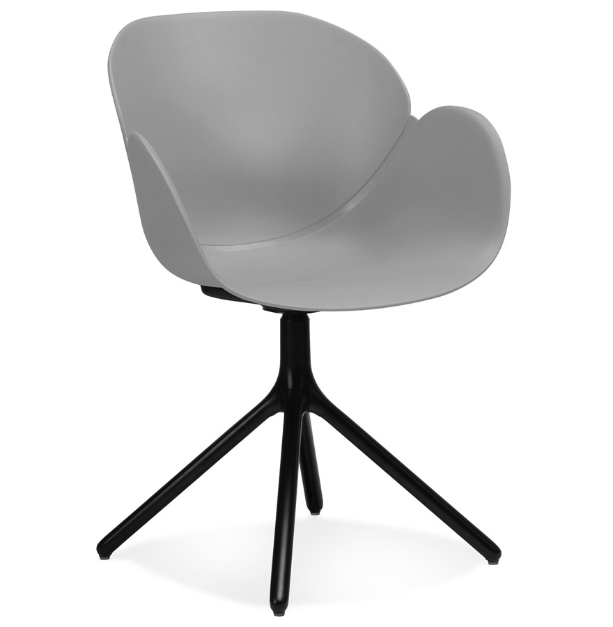Alterego armchair APODIS frame colour black seat grey
