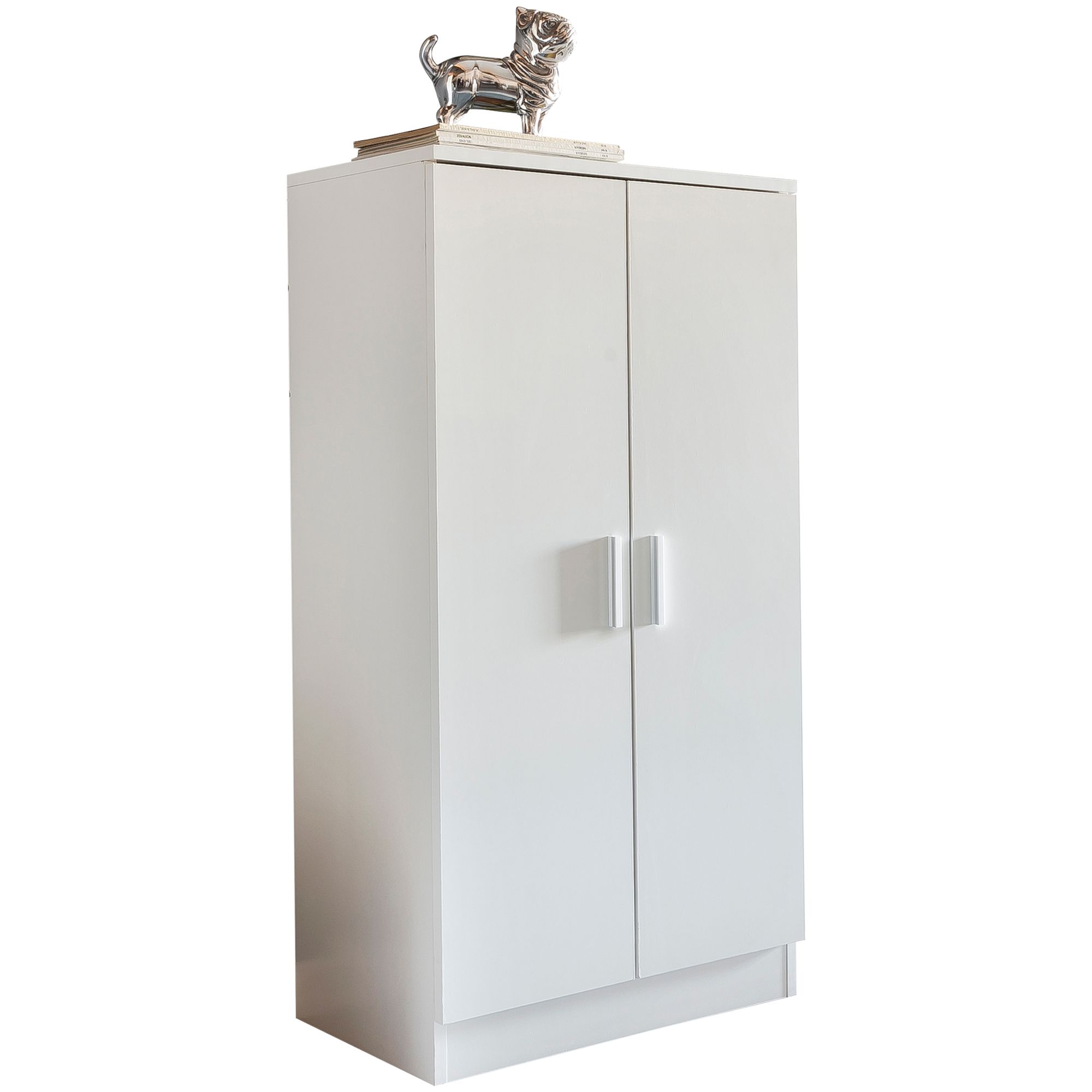 Biała drewniana szafka na buty 55x108x35 cm | 2 drzwi | Nowoczesny design Biała drewniana szafka na buty 55x108x35 cm | 2 drzwi | Nowoczesny design