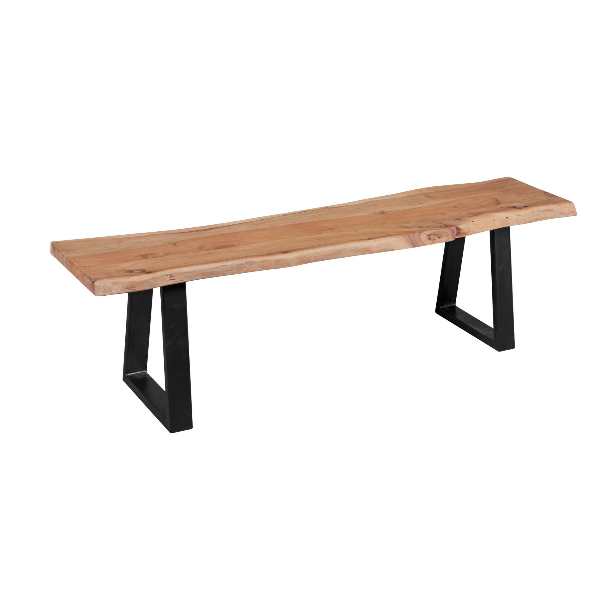 Ława do jadalni ławka z litego drewna akacja 160 x 40 cm ława do jadalni ławka kuchenna z naturalnego drewna ławka drewniana rustykalna solidna