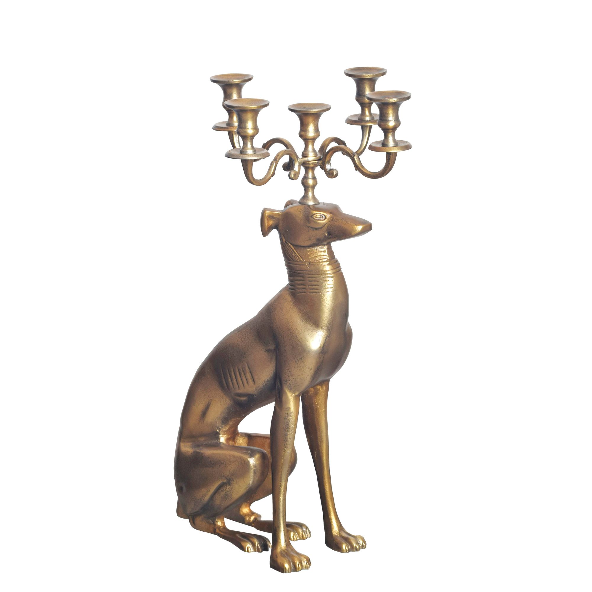 Świecznik WOHNLING Greyhound aluminiowy 69 cm świecznik złoty