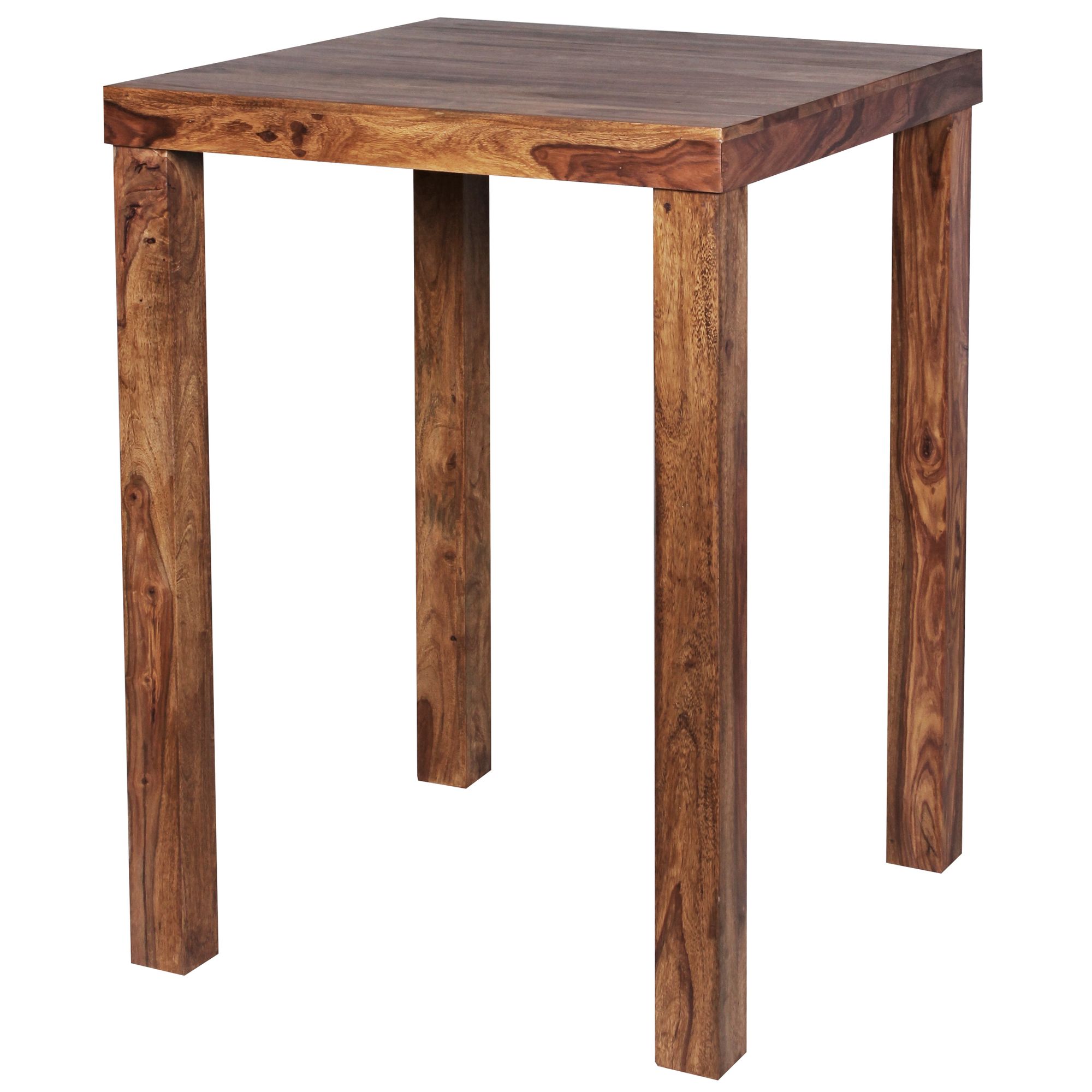 Bartisch hardwood sheesham 80 x 80 x 110 cm bistro table country style wooden table square dark-brown
