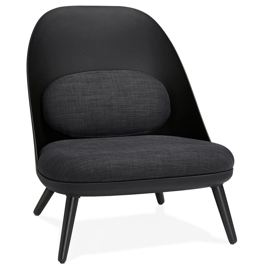Designerski fotel wypoczynkowy "Ticos" czarny