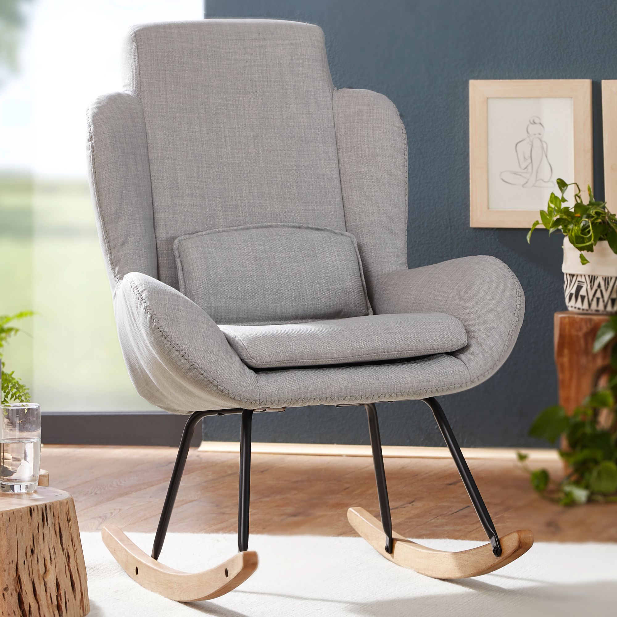 Fotel rocky grey design fotel relaksacyjny 75 x 110 x 88,5 cm