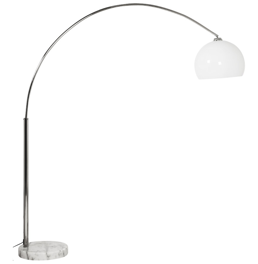 Lampa podłogowa Alterego BIG BOW Frame Kolor Chromowany Kolor Biały