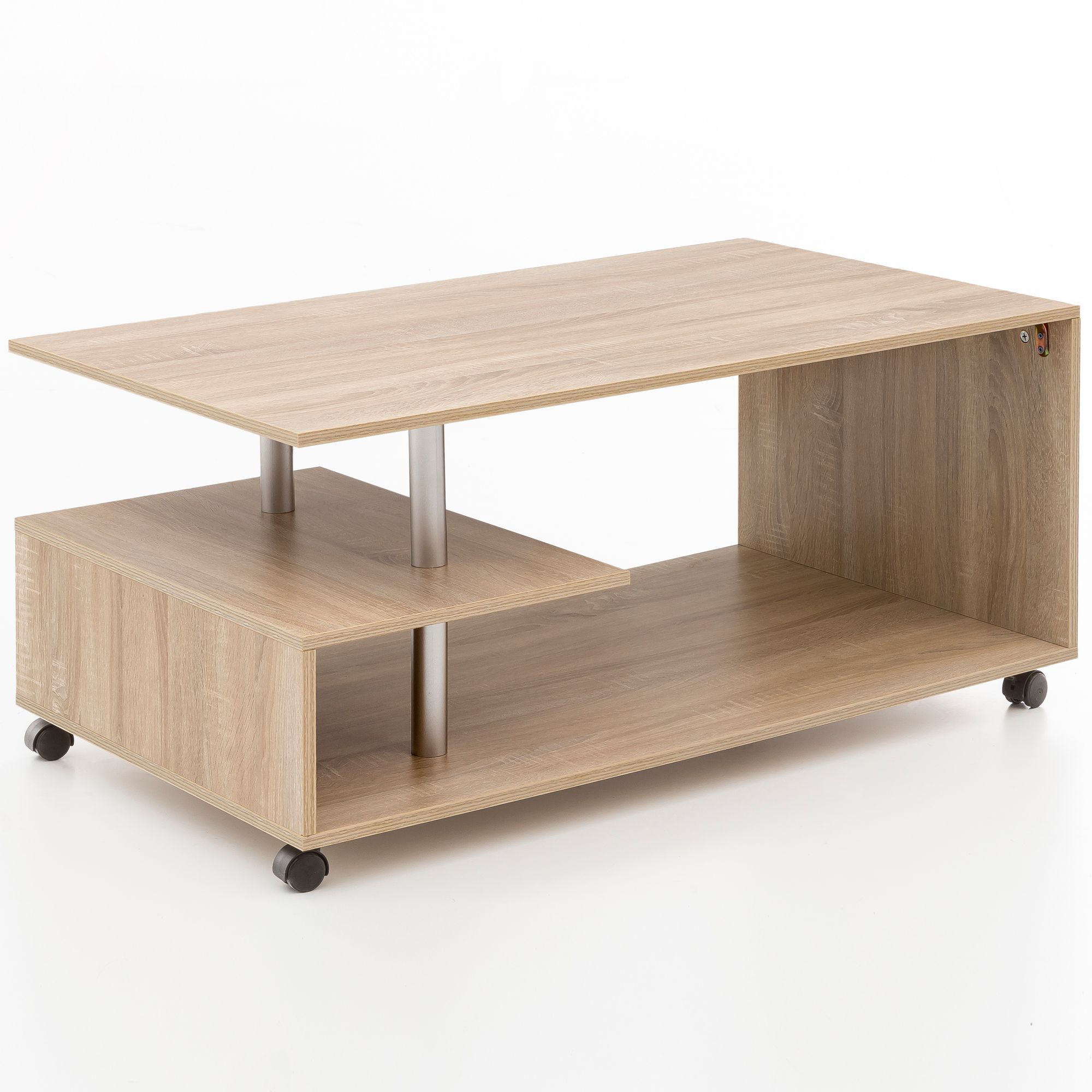Designerski stolik kawowy Sonoma obrotowy na kółkach | kolor Sonoma | 105x48,5x60 cm