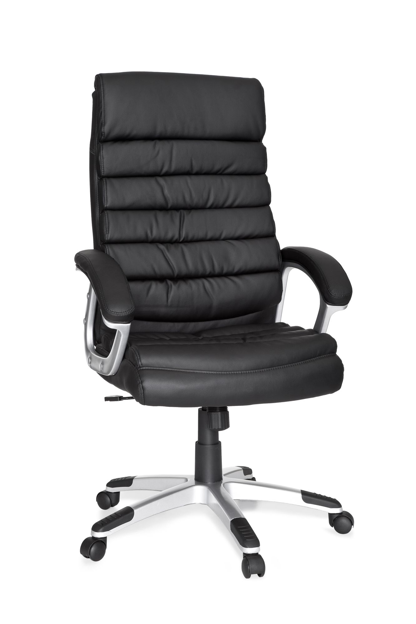 Biurowe  valencia skóra syntetyczna czarna ergonomiczna z zagłówkiem