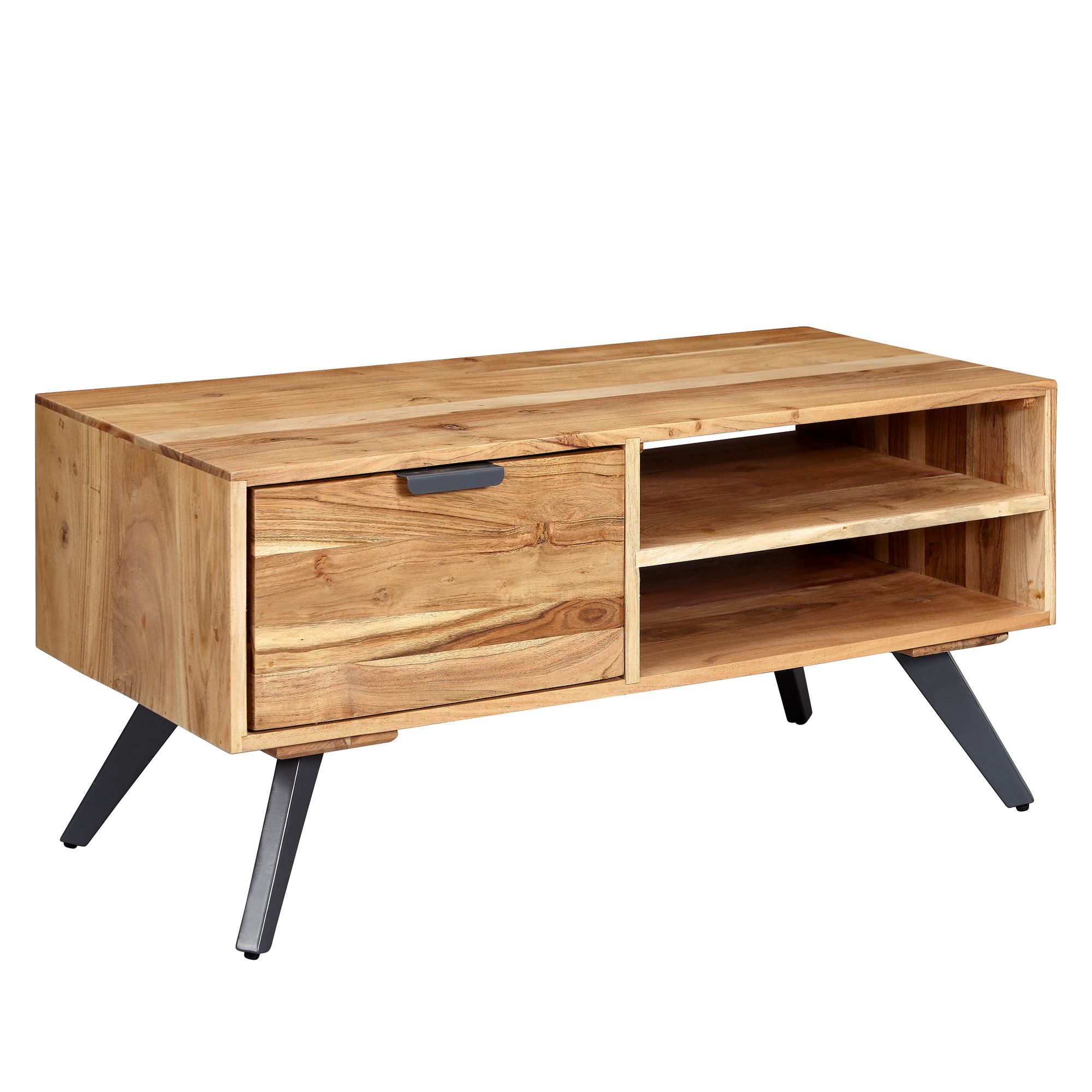 Kawowy  95x45x45 cm akacja stół do salonu z litego drewna prostokątny