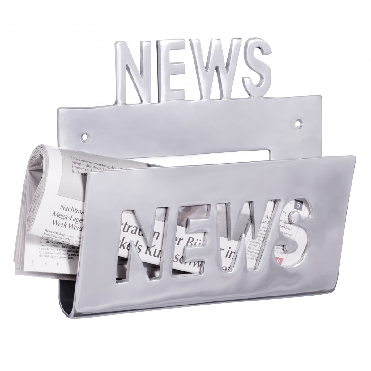 Dekoracyjny stojak na broszury na ścianę design stojak na gazety aktualności stojak na gazety wykonany z aluminiowej sylaby w kolorze