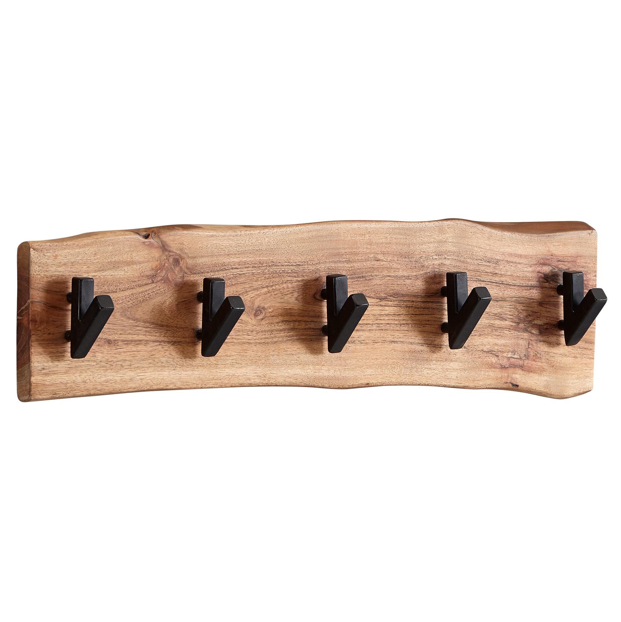 Designerski wieszak na ubrania akacjowe lite drewno / metal 60 x 17 x 9 cm