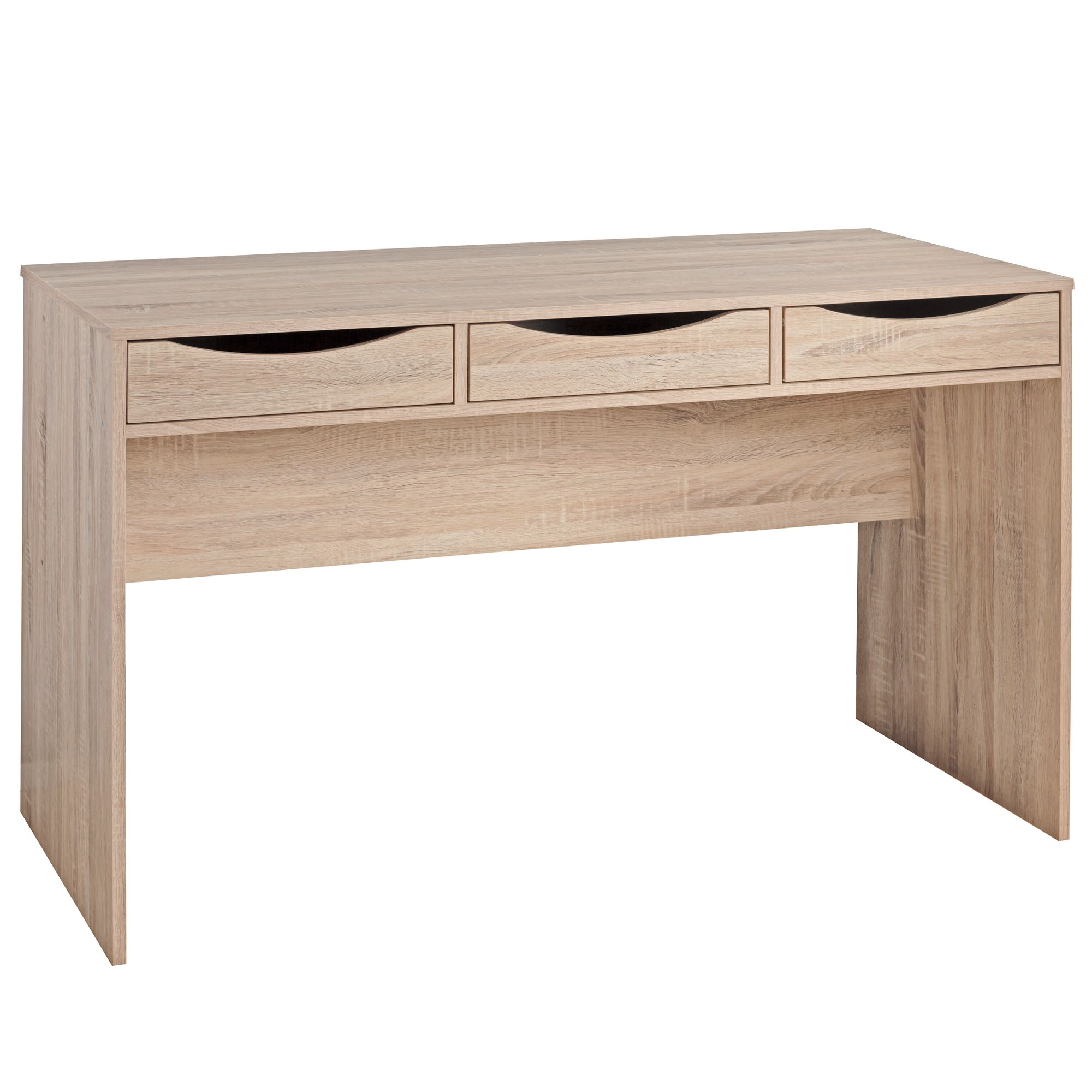 120 cm designowy stół biurowy sonoma oak modern młodzieżowy biurko 3 szuflady i oszczędność miejsca