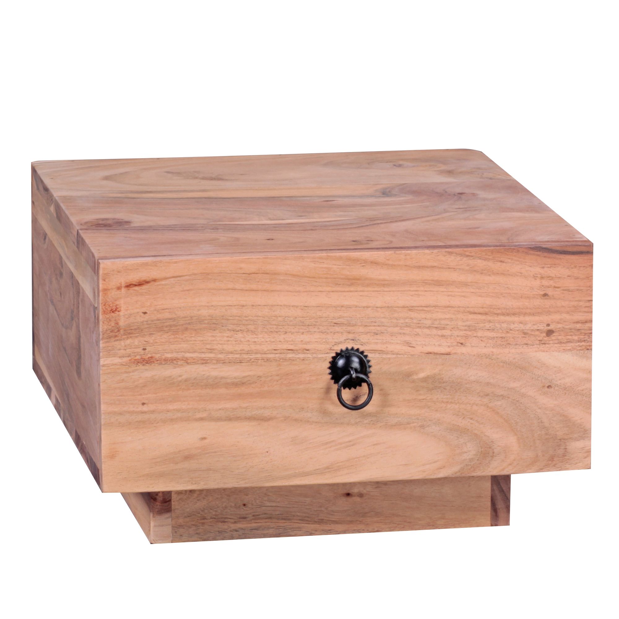 Designerski stolik nocny  mumbai z litego drewna akacjowego 40x40x25 cm