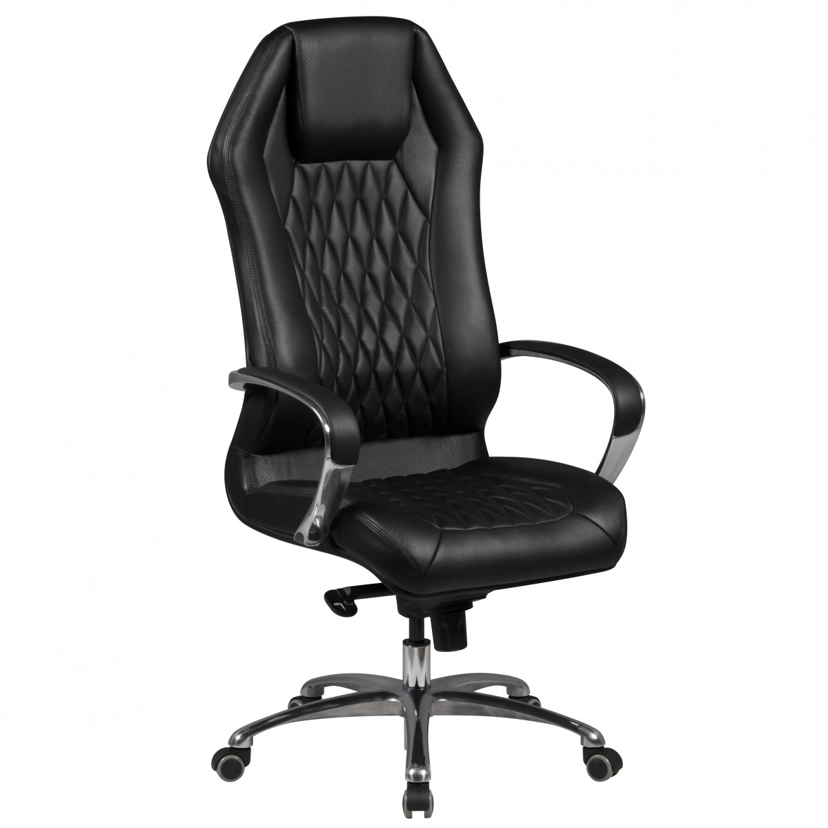 MONTEREY Office Chair Genuine Leather Black | Executive Chair | Height 126-136 cm, Width 70 cm, Depth 70 cm