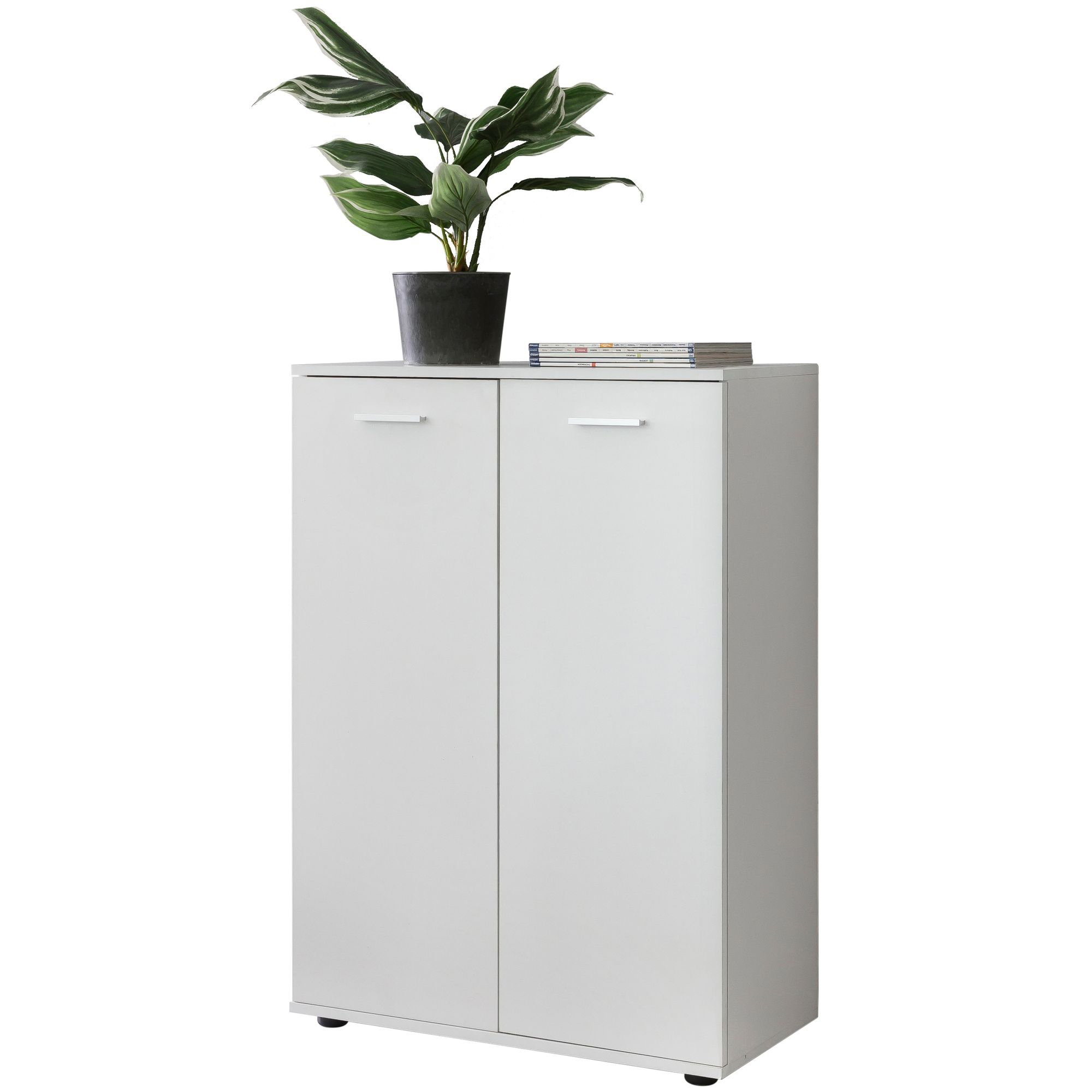 Komoda z 2 drzwiami svenja 71x104x35cm wielo - drewno szafka cel biały