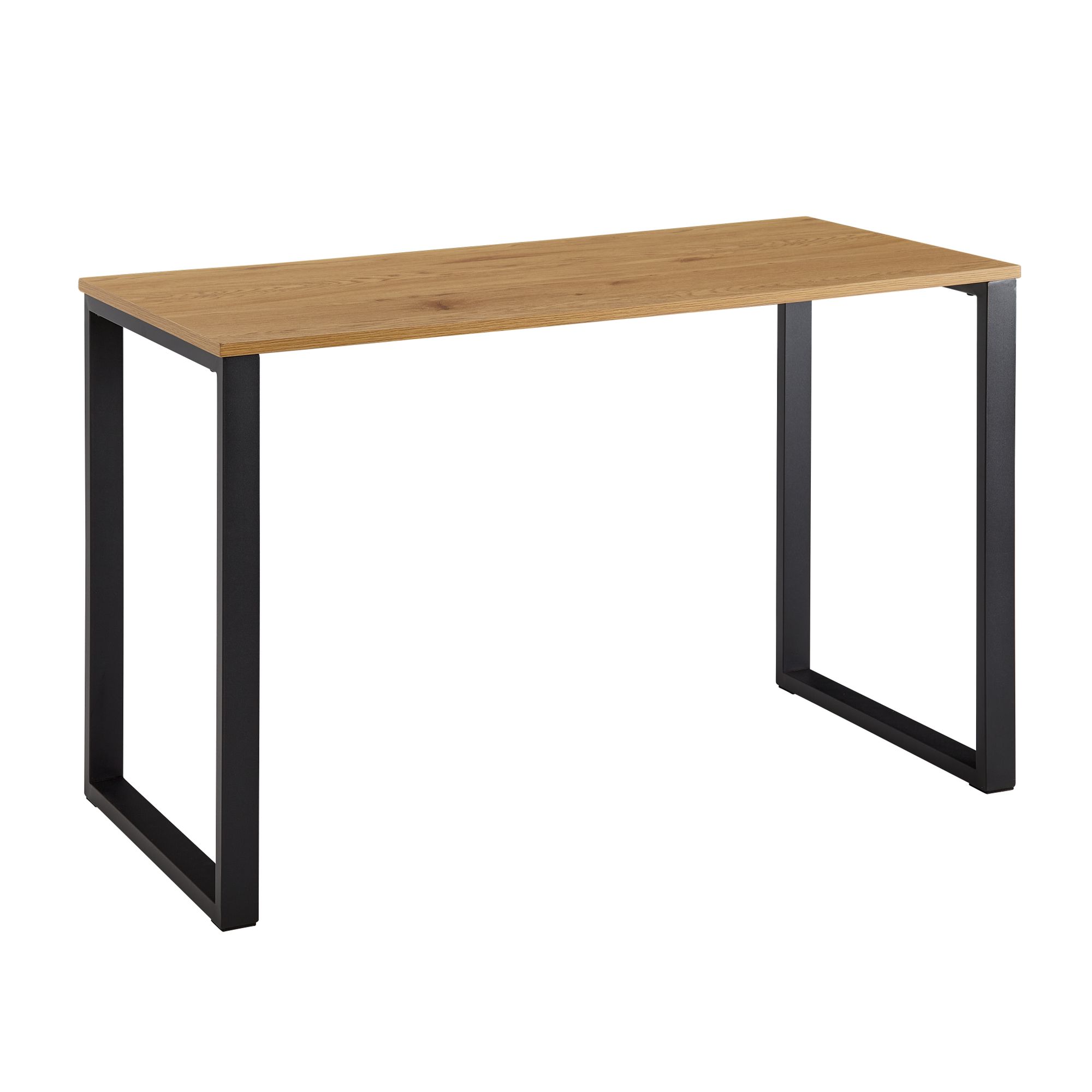 Biurko  dąb dekor / czarny 120x60x76 cm designerski stolik komputerowy