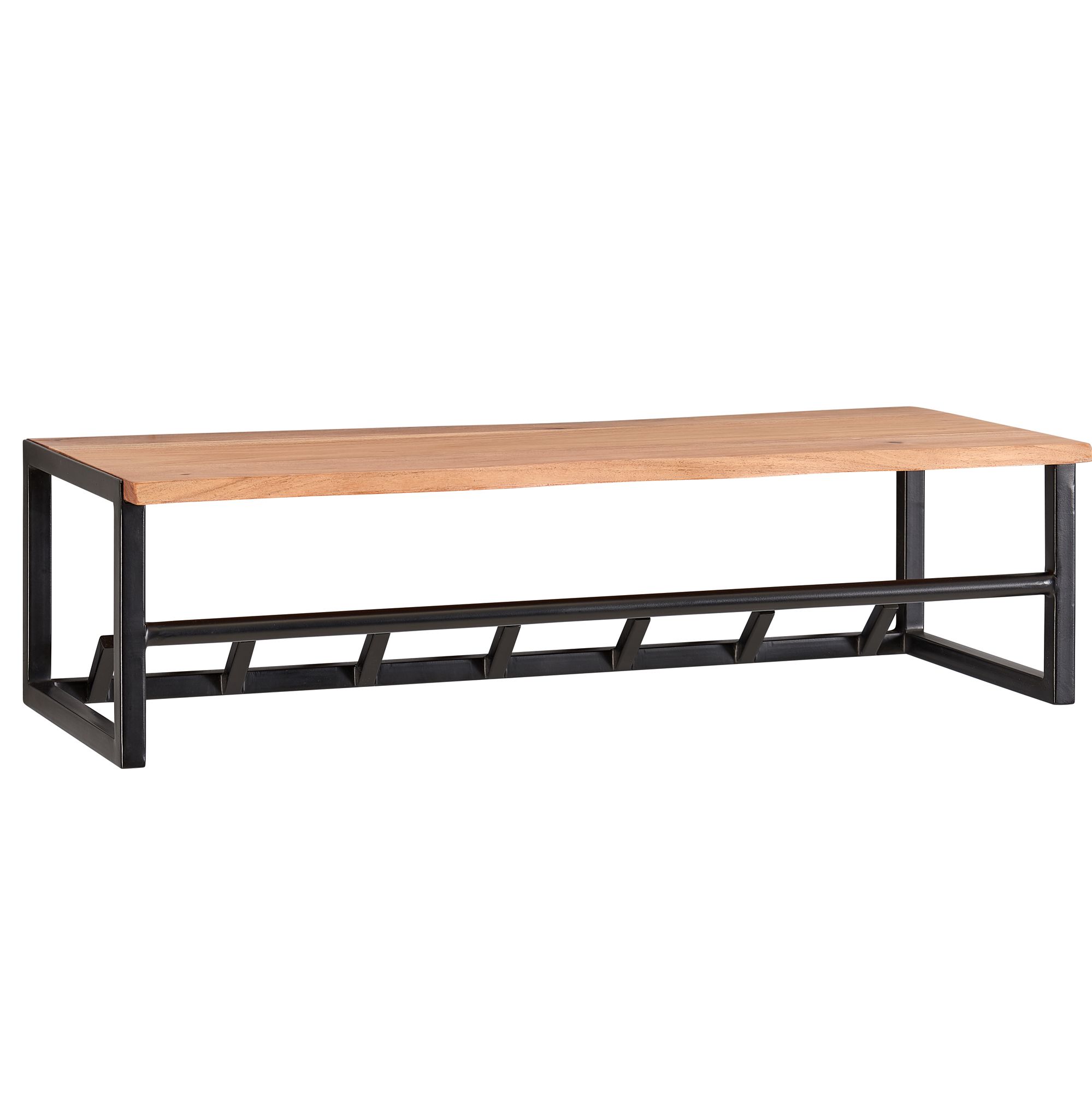 Design akacja lite drewno / metal 80x22x33 cm