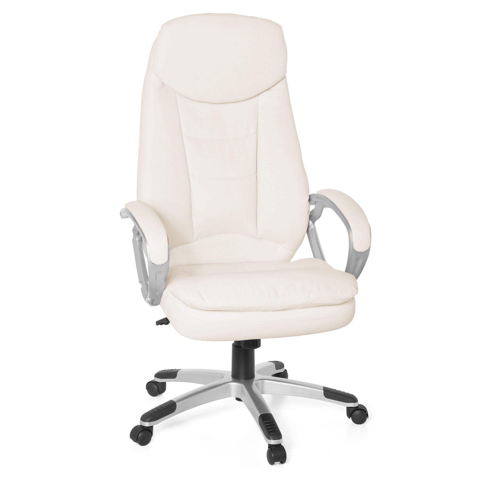 Design Office Chair Cream | Synthetic Leather | Dimensions 116-128 cm H x 67 cm W x 58 cm D