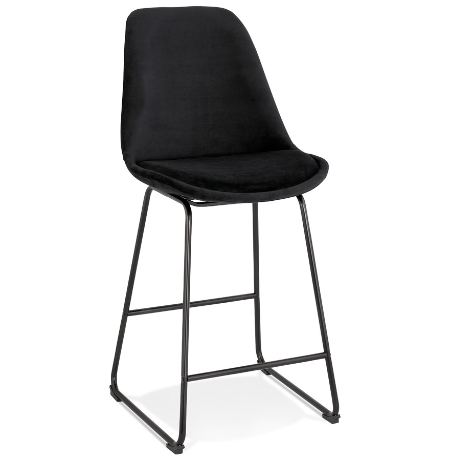 Alterego Bar Stool BULLY MINI Ramka Kolor Czarne Siedzisko Czarne