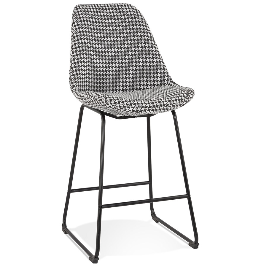 Alterego Bar Stool BULLY MINI Ramka Kolor Czarne Siedzisko Pies Ząb