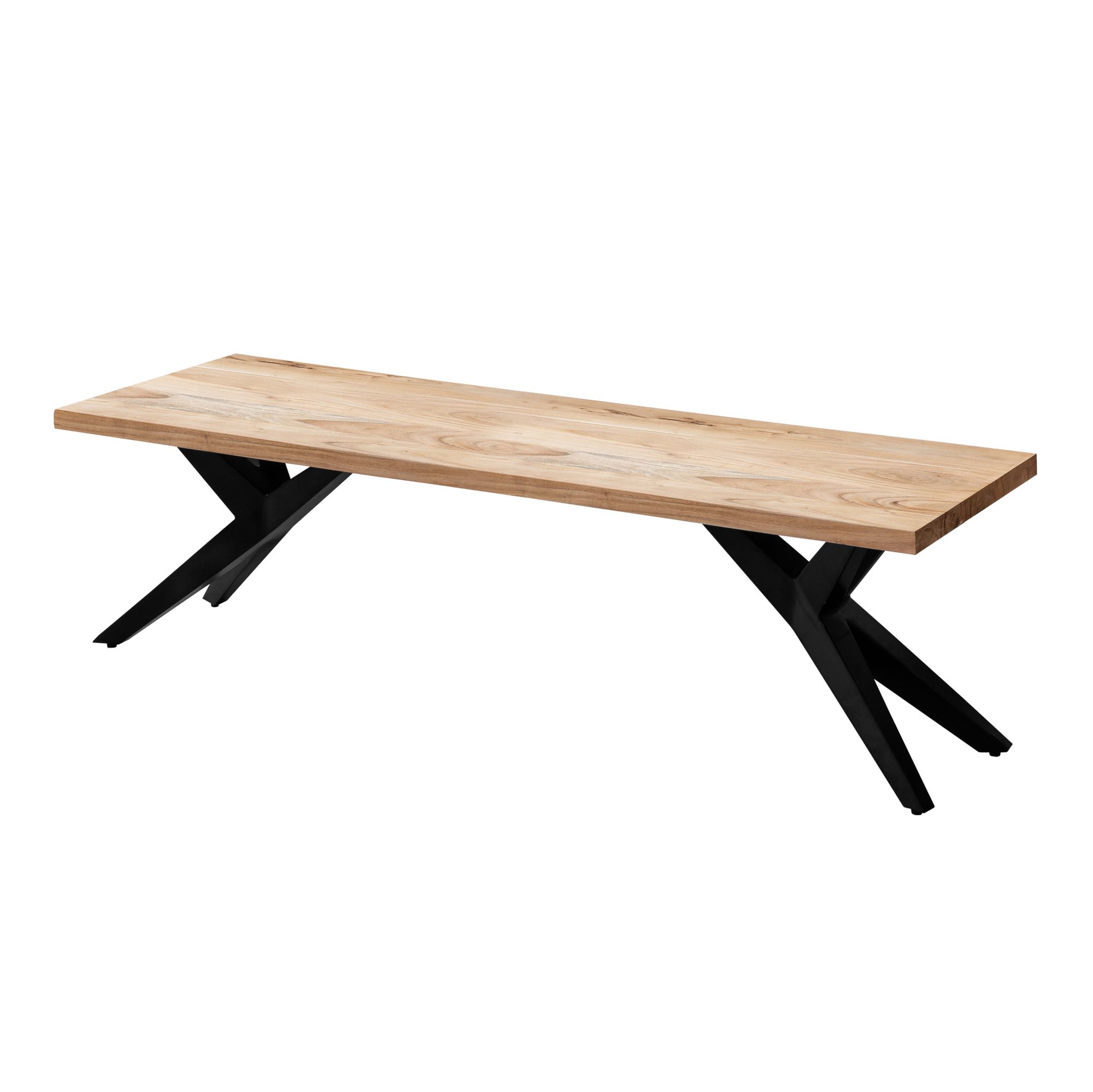 Ławka DO jadalni WOHNLING Acacia z litego drewna 160 cm ławka DO jadalni loft duża