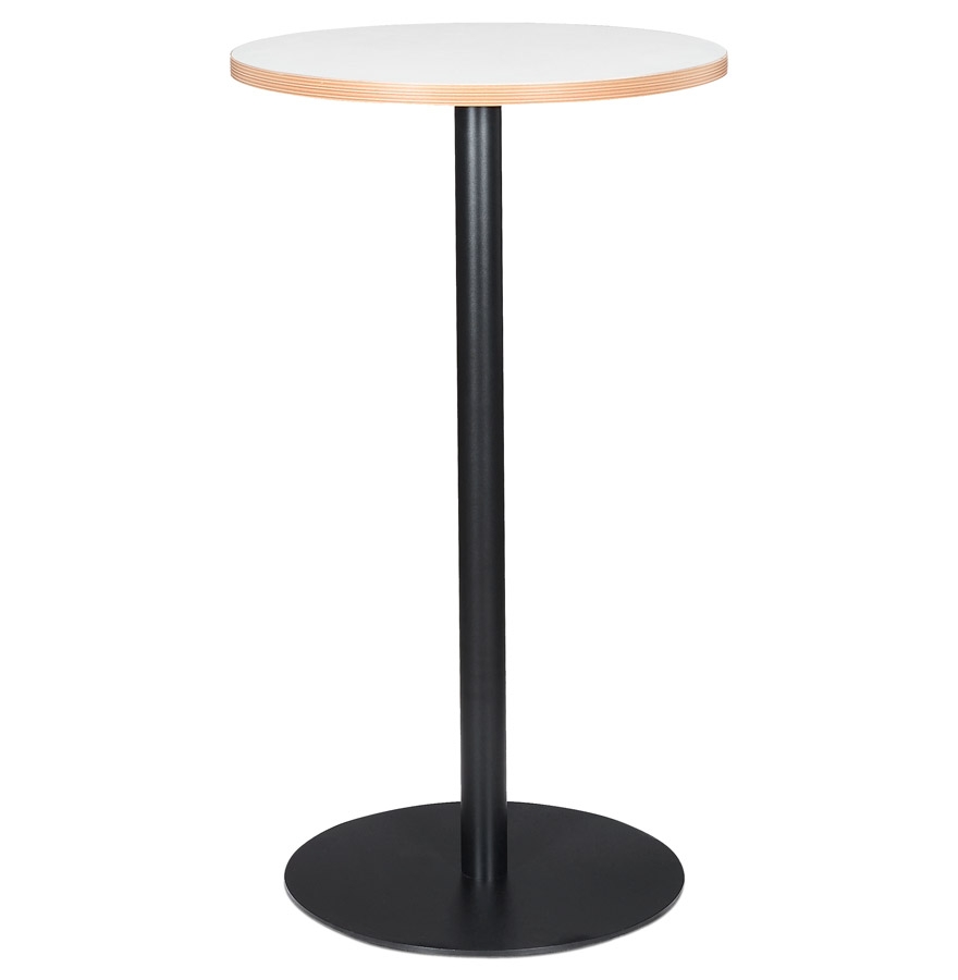 Biały zjadacz „POLLUX ROUND” z czarną stopą - Ø 60 cm