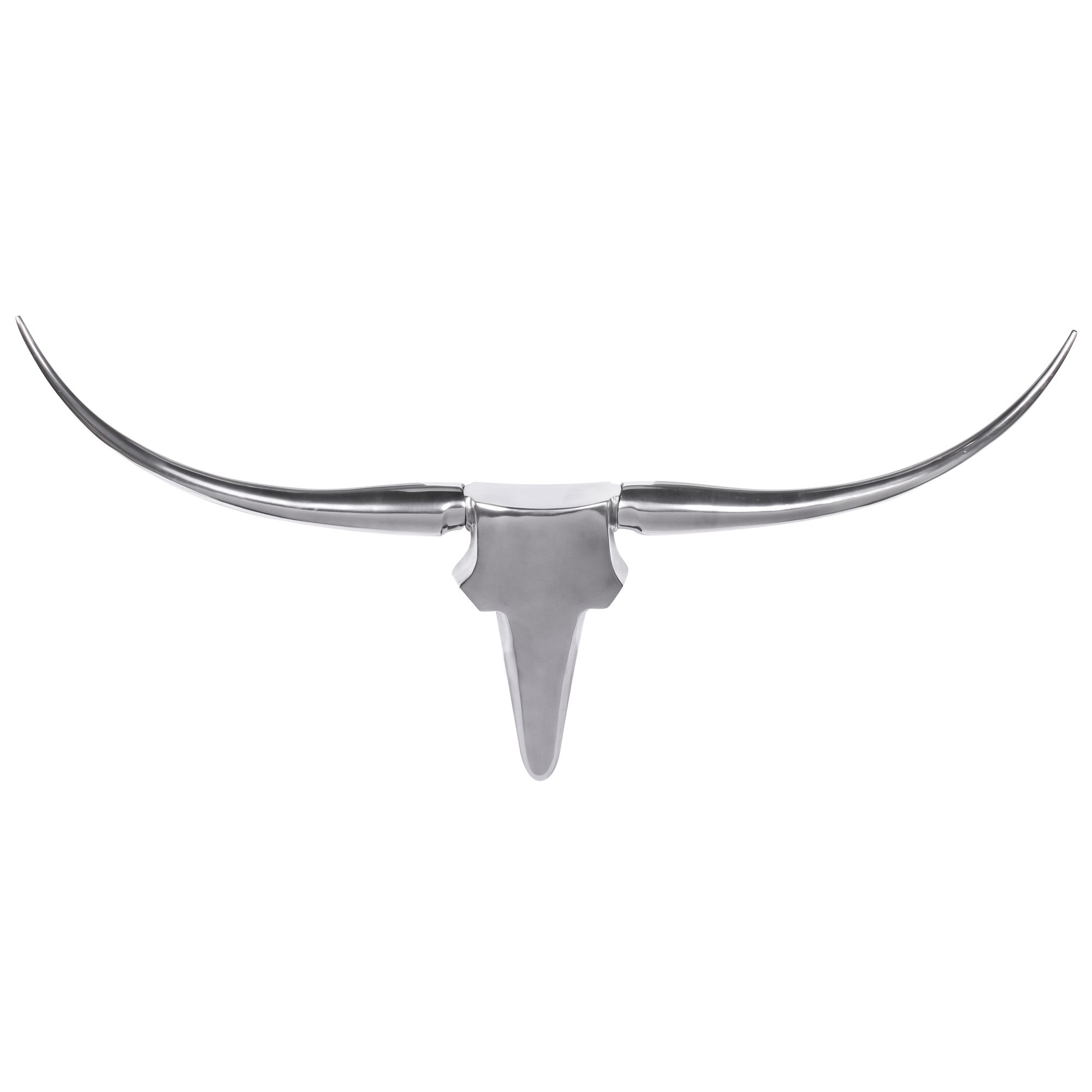 Deco antler bull m wl1.245 srebrne 100 cm aluminiowe rogi design