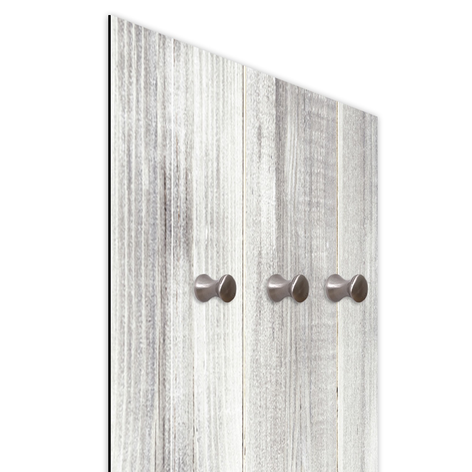 Coat rack in fiberboard and satin paper with light wood water design
