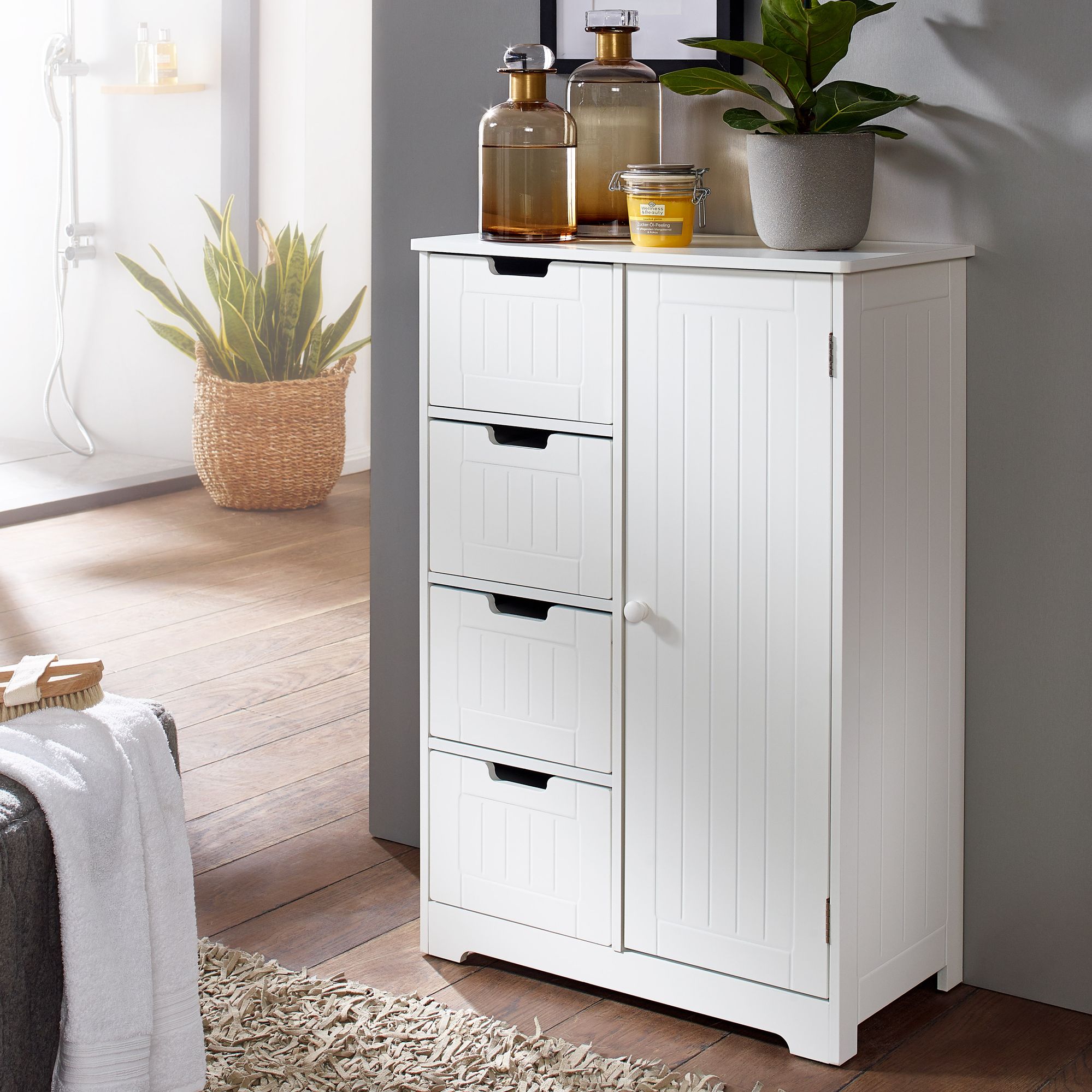 Szafka łazienkowa design luis mdf w stylu country 65 x 83 x 30 cm biały