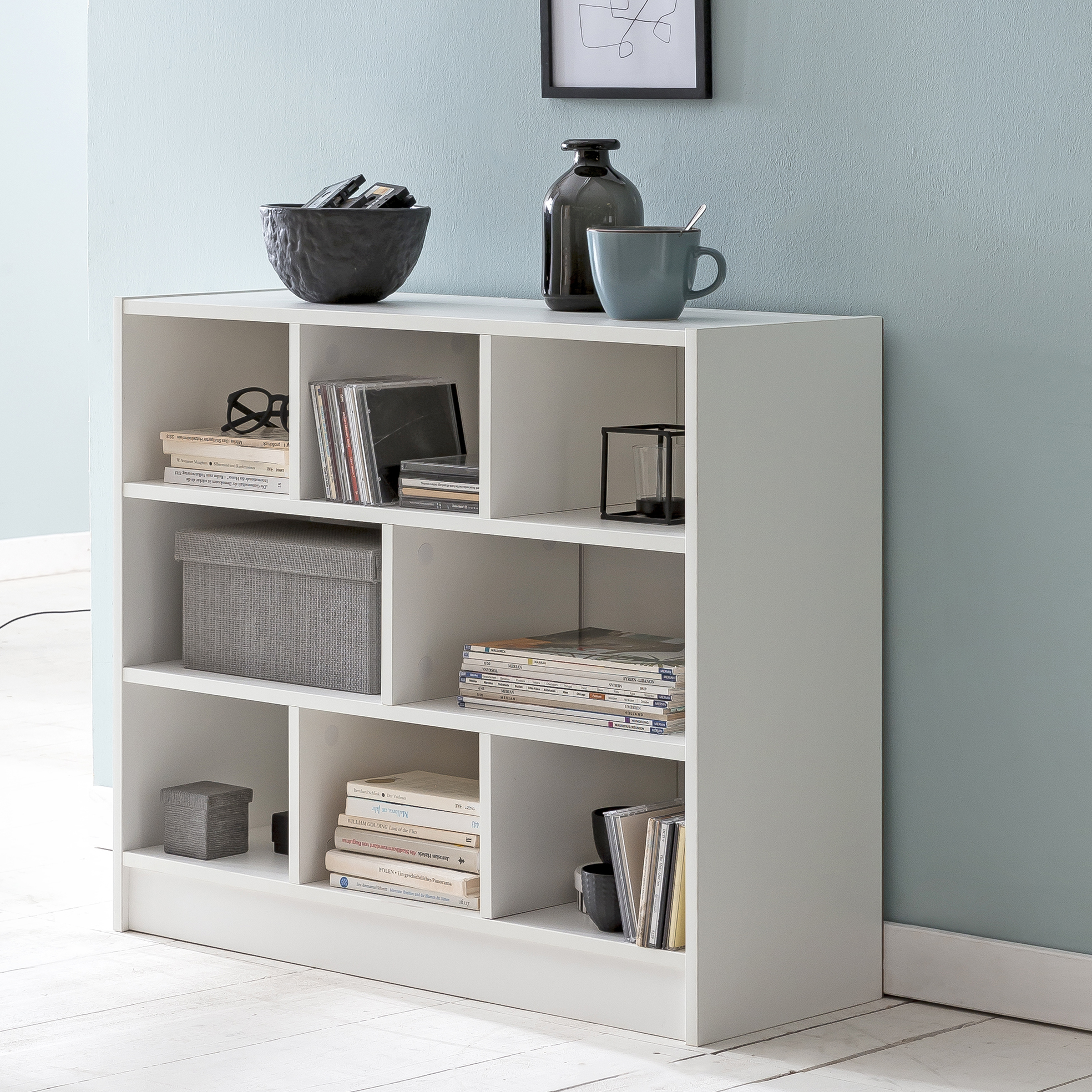 Regał wl5.819 biały 80x68,5x29,5 cm półka stojąca półka nowoczesna