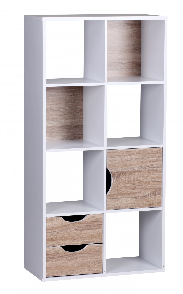 Massa 60 x 120 x 29 cm dąb sonoma biały z szufladami i drzwiczkami
