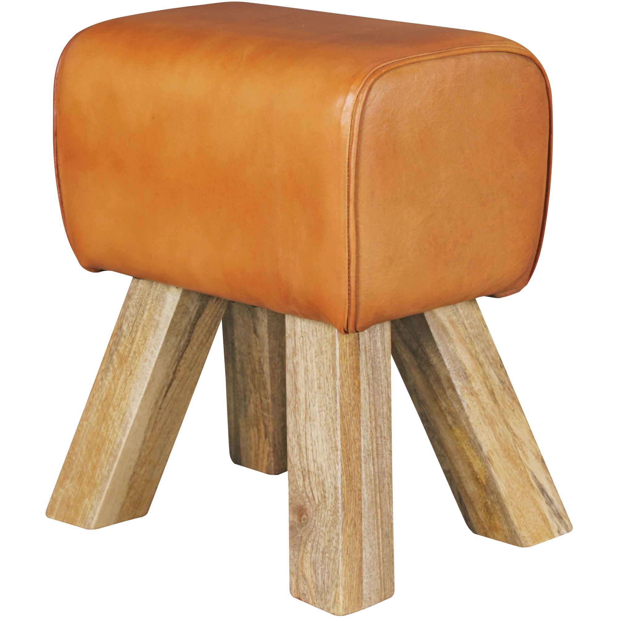 Design stołek do siedzenia brązowy 40 x 30 x 47 cm taboret do tapicerki taboret skórzany