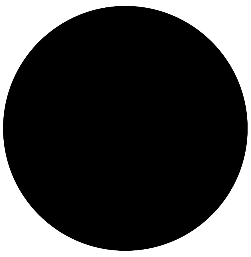 Blat stołu Alterego wersja RINGO Ø 60 cm kolor czarny