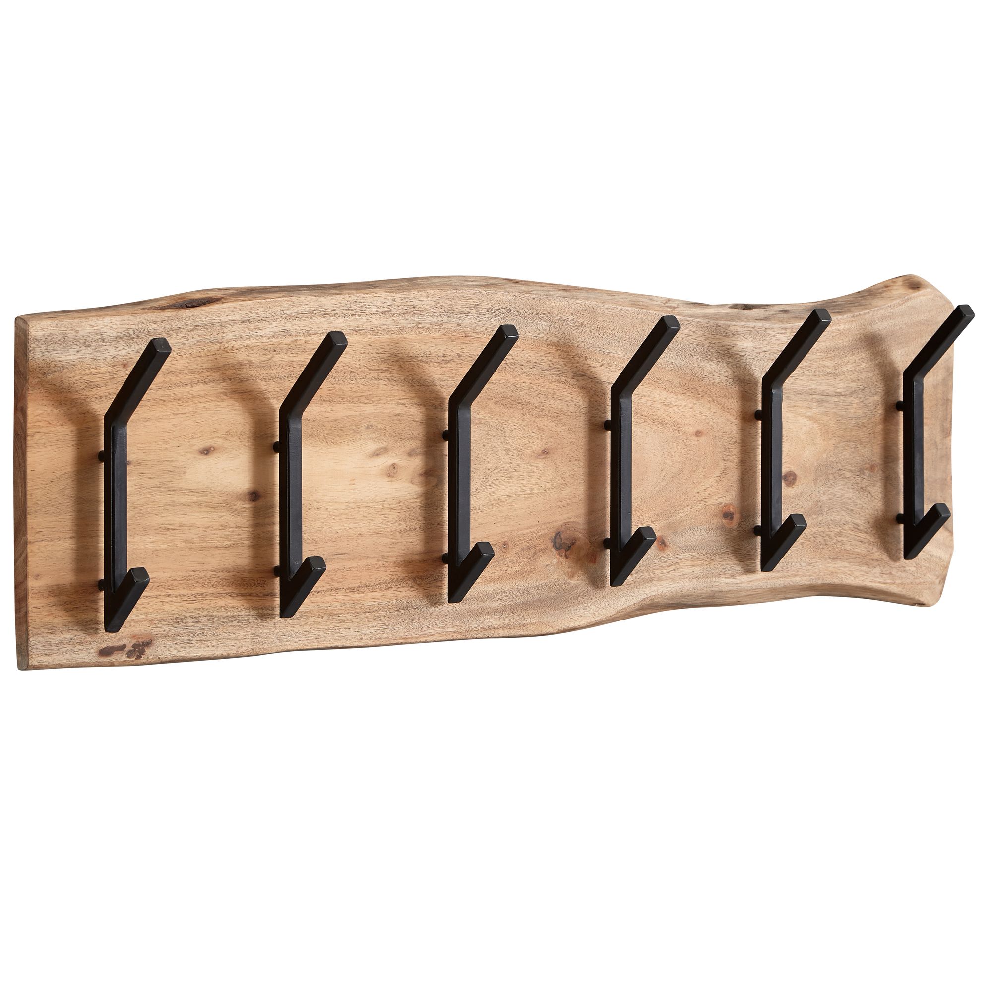 Designerski wieszak na ubrania akacja lite drewno / metal 100 x 29 x 12,5 cm