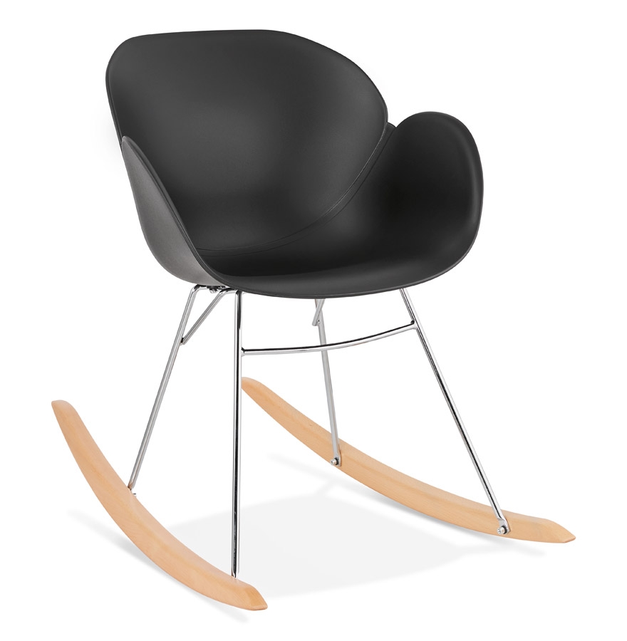 Design 'BASKUL' black plastic rocking chair