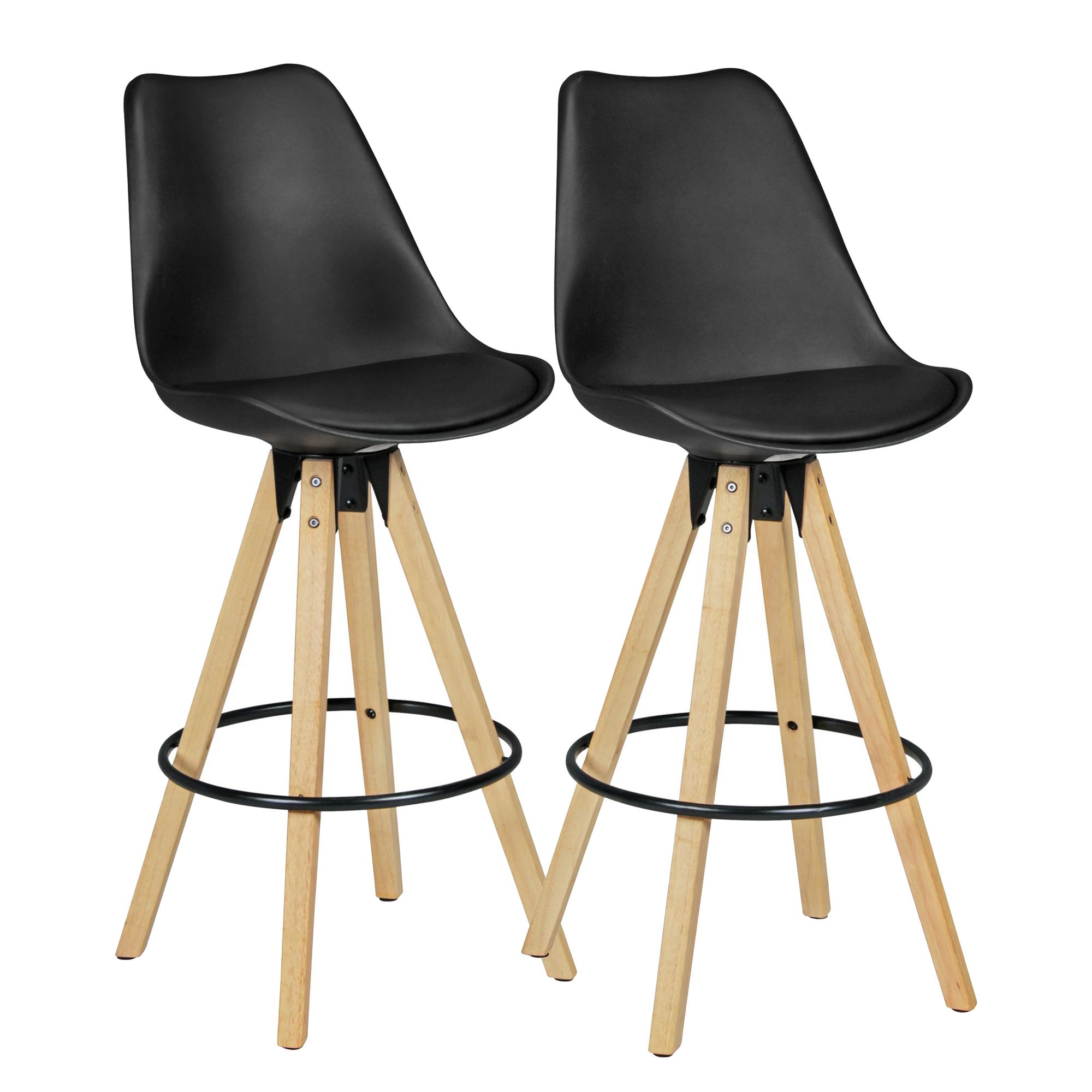 2 zestaw  lima czarny design retro  drewno z