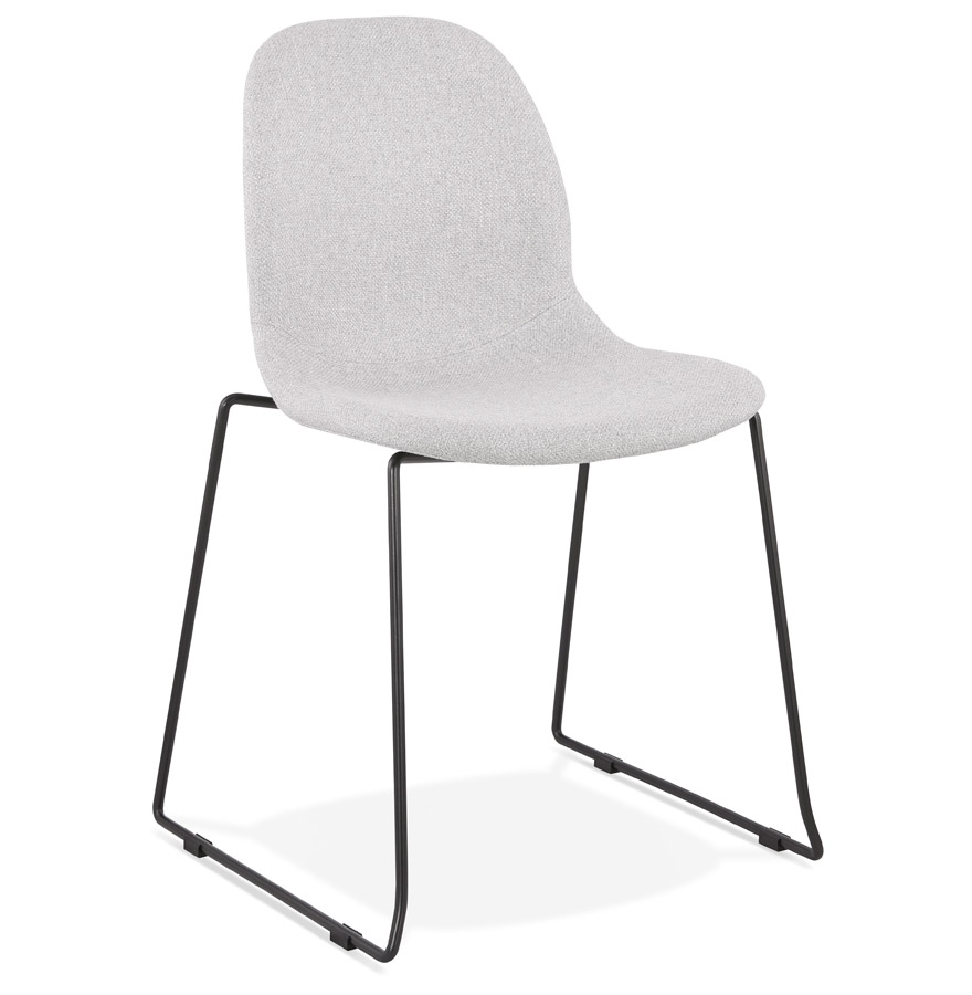 Alterego Chair DISTRICT Frame Kolor Czarny Siedzisko Jasnoszary